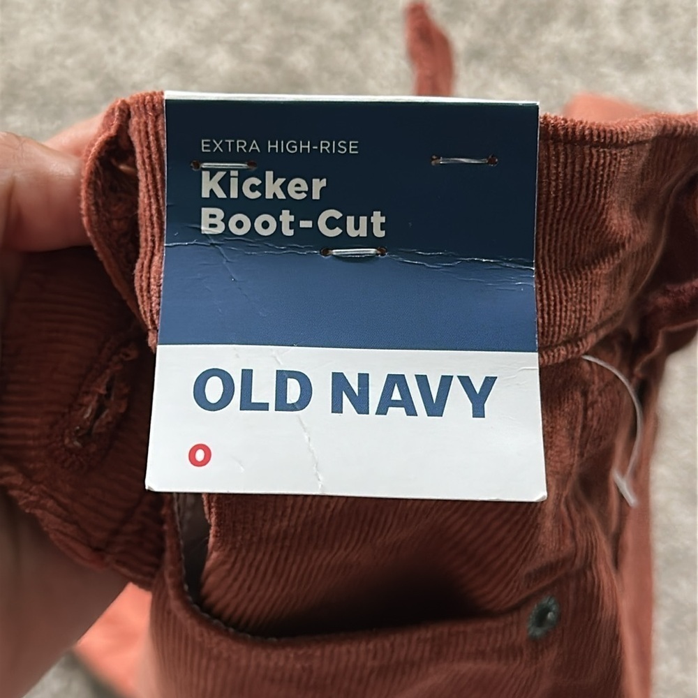 Old Navy Women’s Rustic Kicker Boot Cut Corduroy Jeans Size 0 NWT - Picture 5 of 8